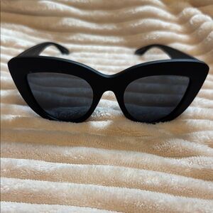 Quay Australia Black Cat-Eye Sunglasses